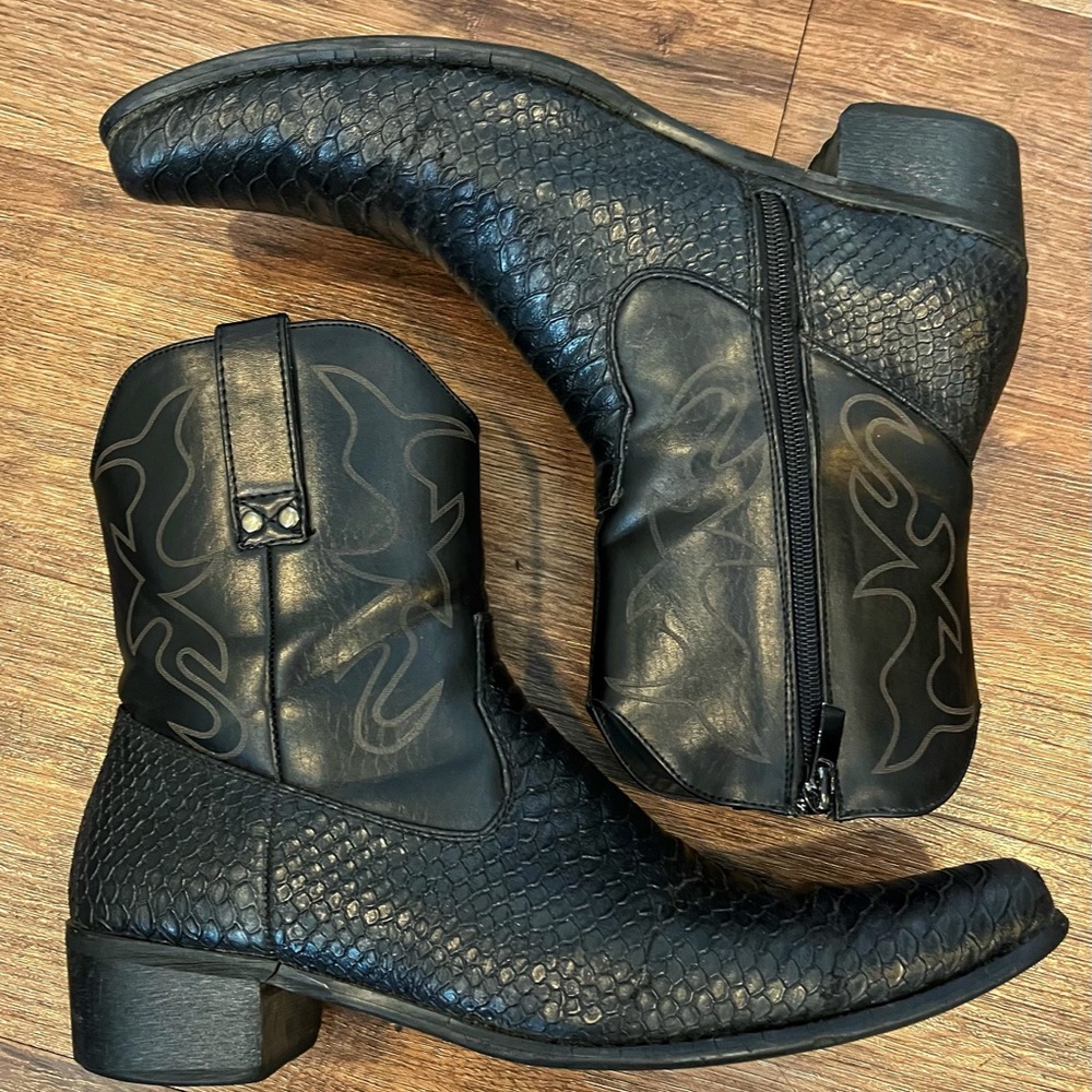 BRUNO HOMME Men’s Short Moto boot SZ 8.5 Black